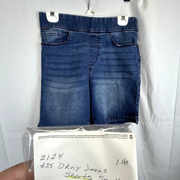Dkny Jeans Bermuda Shorts  Small Denim pull-on stretch women's blue - Picture 11 of 11